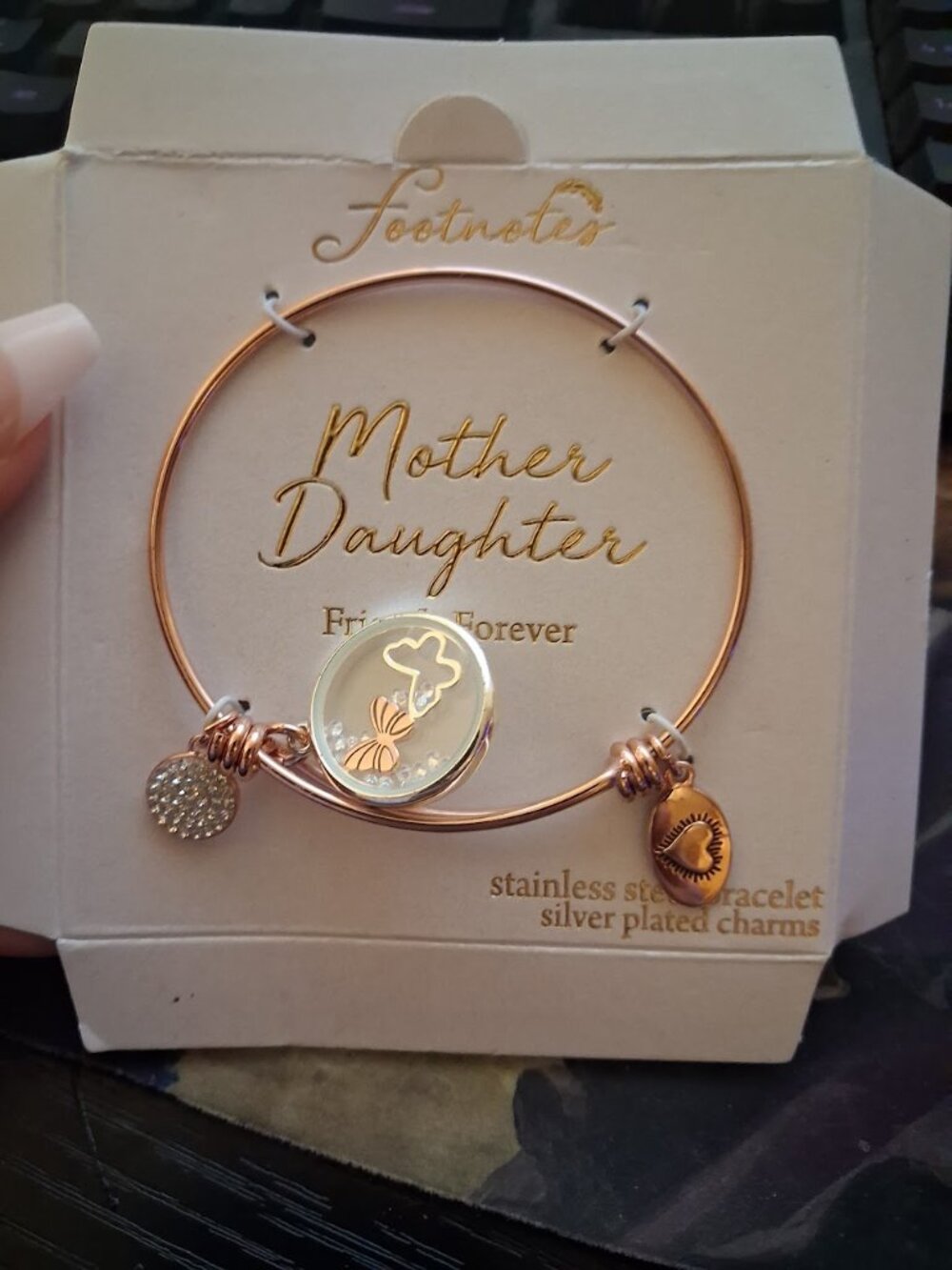 Footnotes Mother/Daughter bangle bracelet